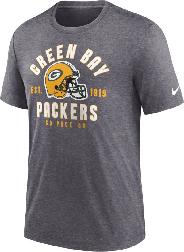 Nike Green Bay Packers Heathered Gray/Green Sideline Player Performance Long Sleeve T-Shirt Size: Medium