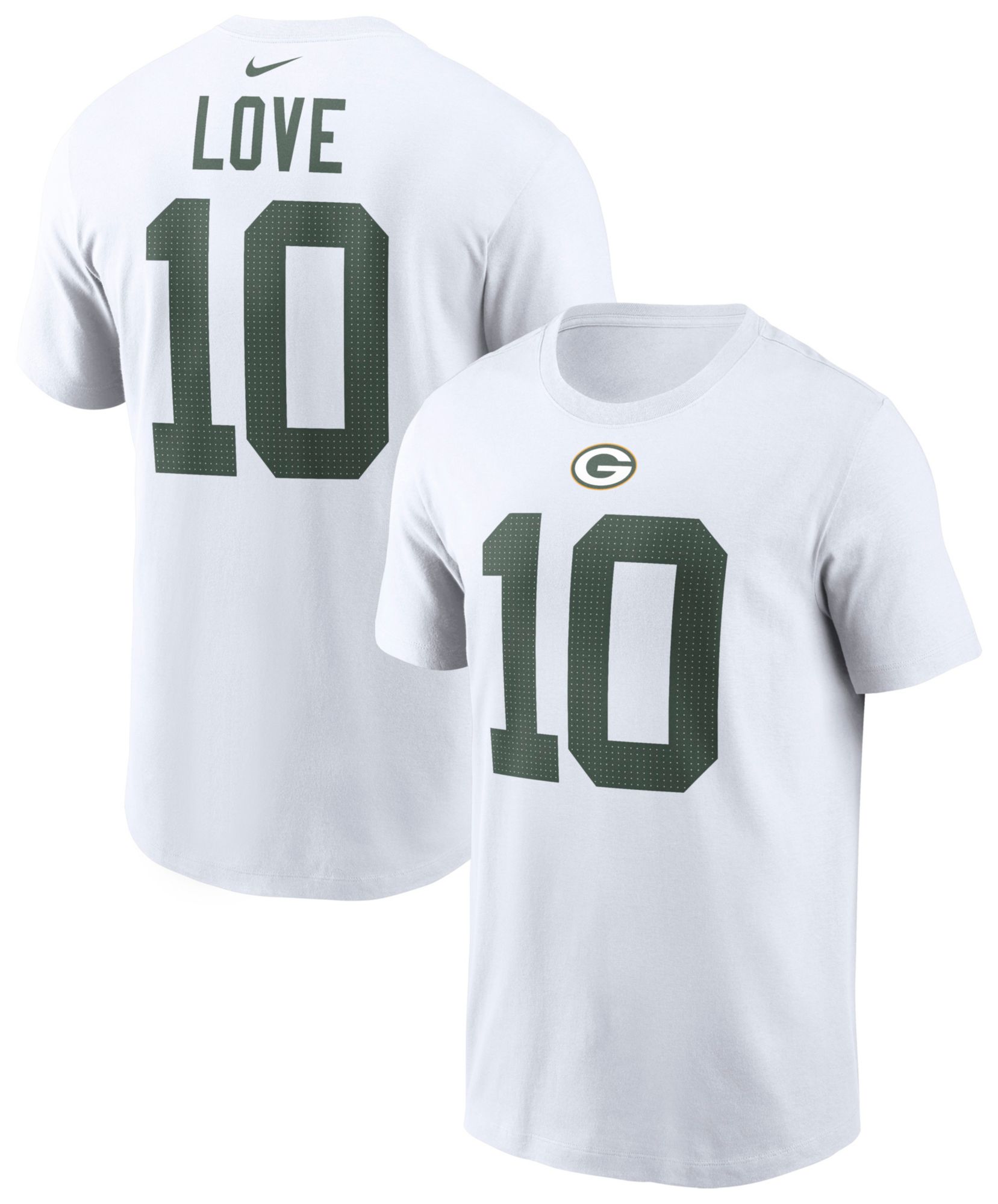 Nike Men's Green Bay Packers Jordan Love #10 White T-Shirt product image
