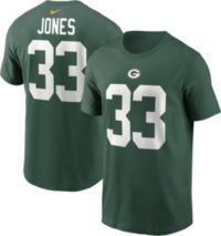 Aaron Jones Name & Number Game Day V-Neck T-Shirt - Green - Tshirtsedge