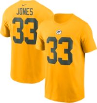 NFL Team Apparel Youth Green Bay Packers Aaron Jones #85 Green Player T- Shirt