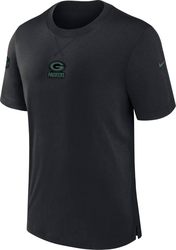 Nike Men's Green Bay Packers Sideline Player Black T-Shirt