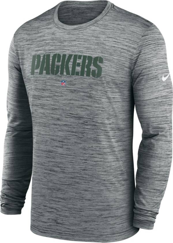 Men's Nike Heather Charcoal Green Bay Packers Legend Logo Performance T-Shirt Size: 3XL