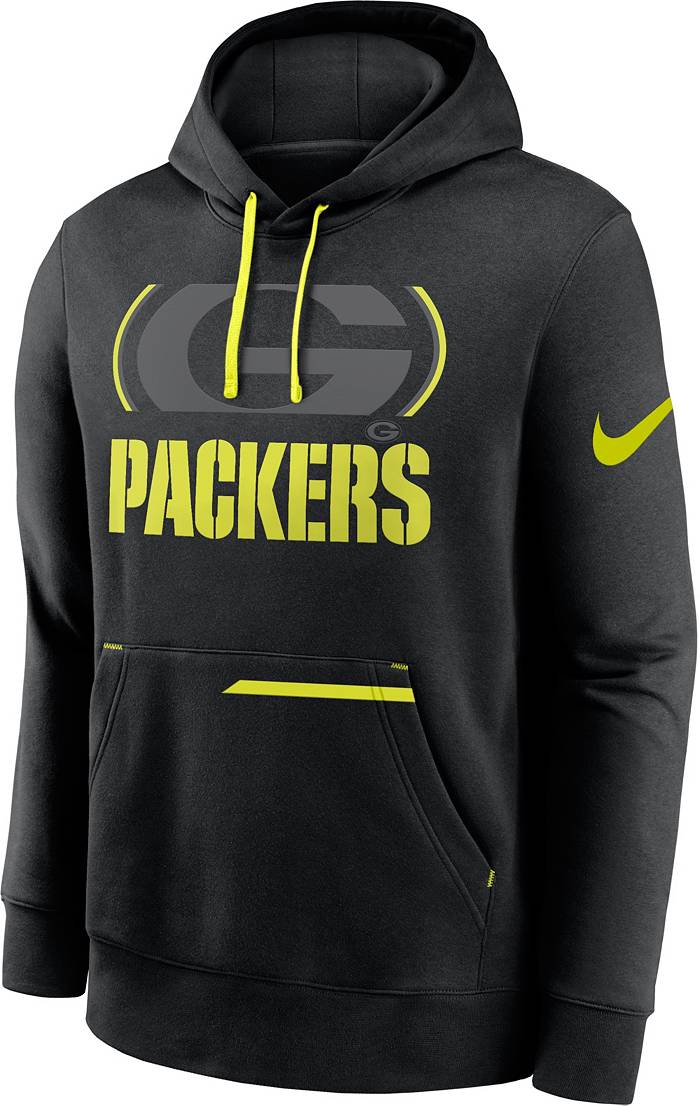 Nike Men's Green Bay Packers 2023 Volt Black Pullover Hoodie