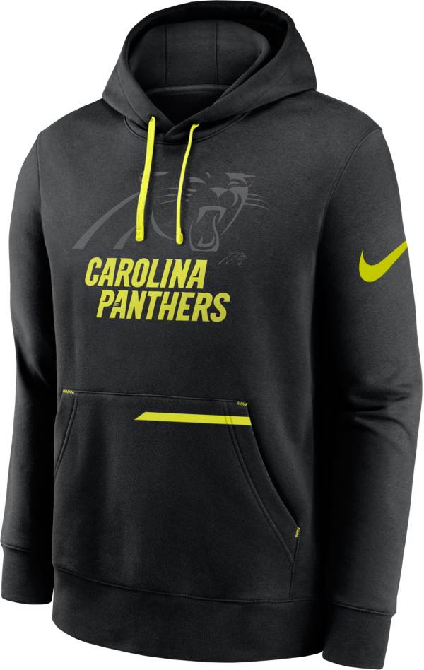 Nike Men's Carolina Panthers 2023 Volt Black Pullover Hoodie product image