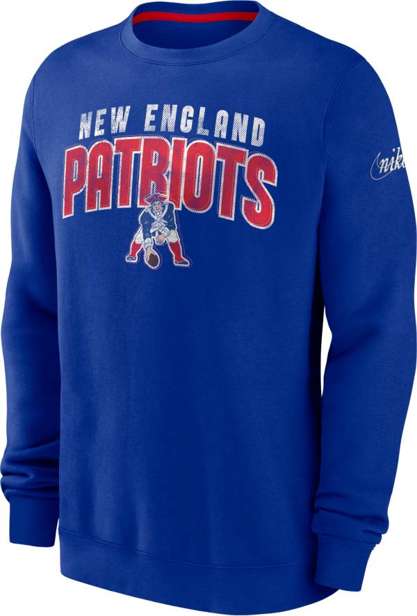 Nike Men's New England Patriots Sideline Club Pewter Grey Pullover