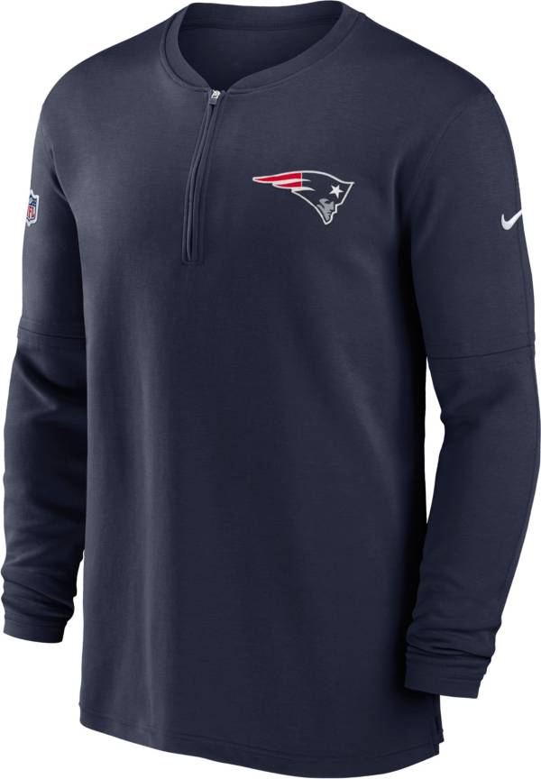 Nike Men's New England Patriots Sideline Navy Half-Zip Long Sleeve Top product image
