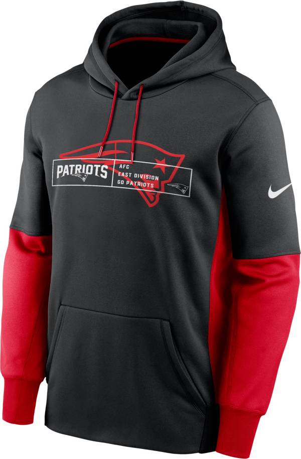 Nike Men's New England Patriots Overlap Black Pullover Hoodie product image