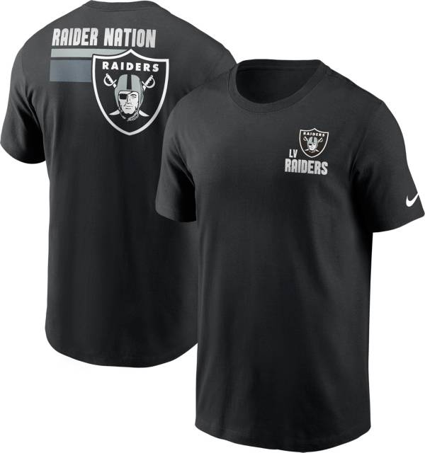 Nike Men's Las Vegas Raiders Blitz Back Slogan Black T-Shirt