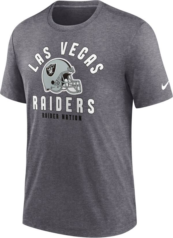 Nike Men's Las Vegas Raiders Blitz Stacked Dark Grey Heather T