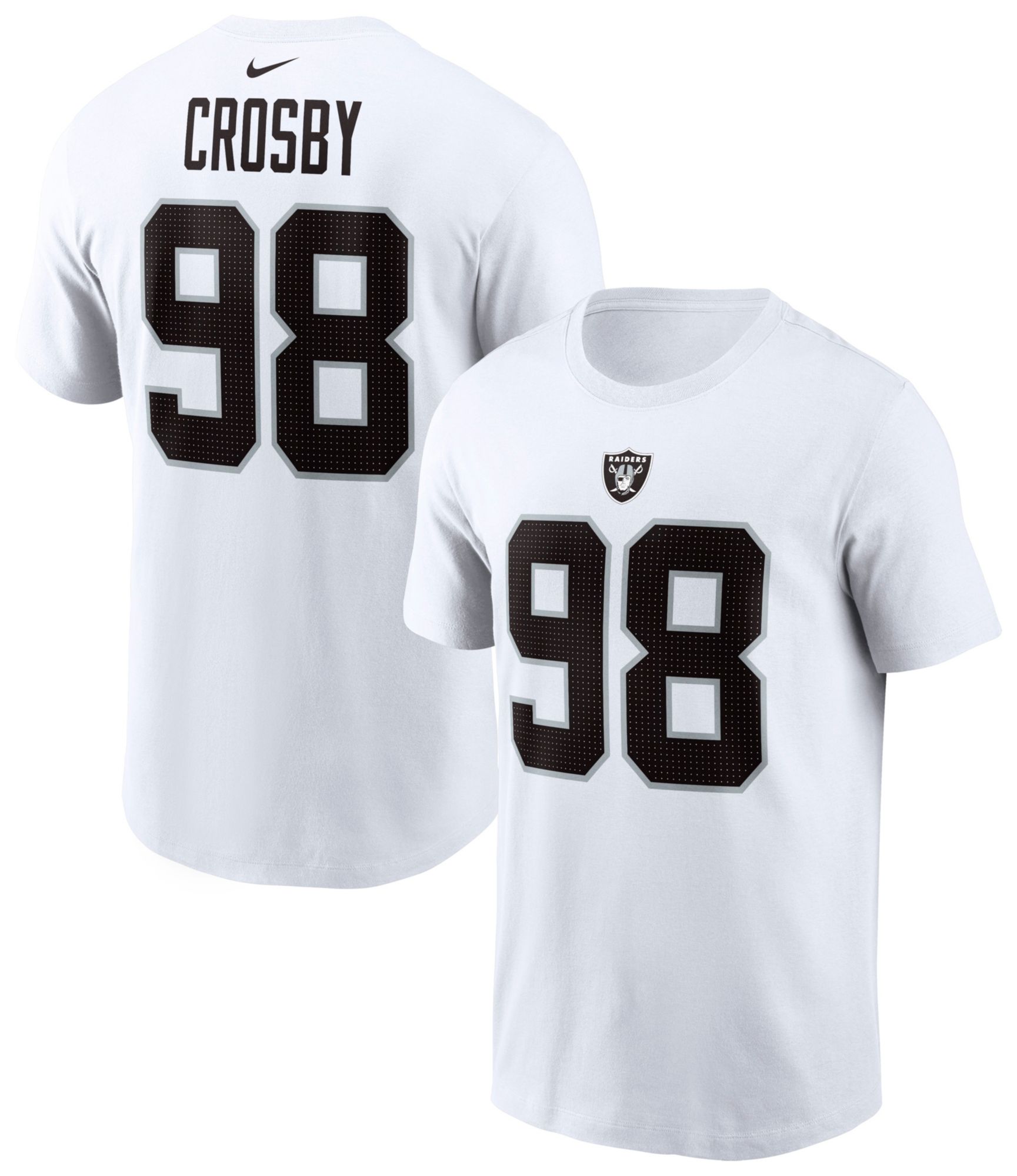 Nike Men's Las Vegas Raiders Maxx Crosby #98 White T-Shirt product image