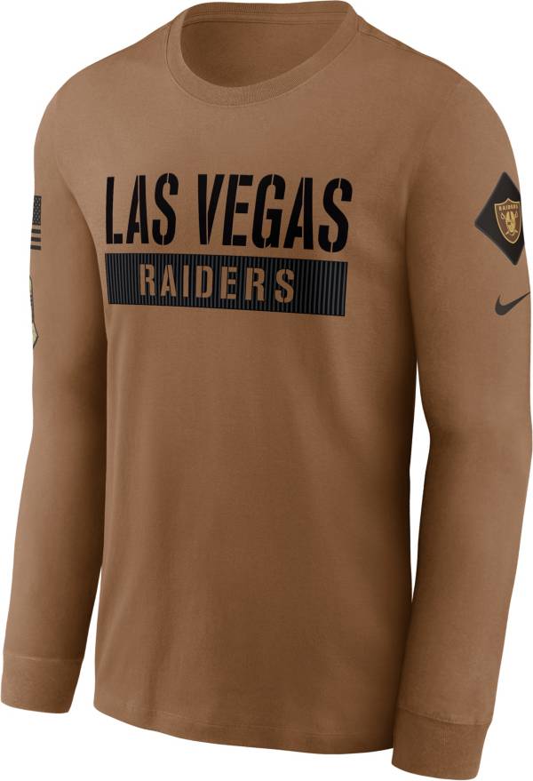 Men's Las Vegas Raiders Nike Olive 2022 Salute To Service Long Sleeve T- Shirt