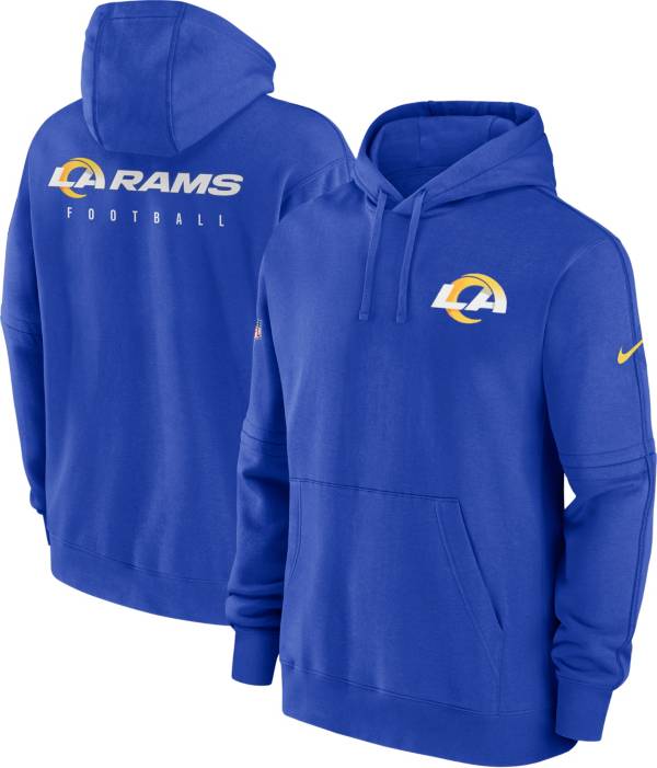 Men's Nike Royal Los Angeles Rams Sideline Half-Zip Hoodie