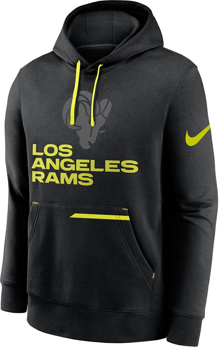 Nike Men's Los Angeles Rams 2023 Volt Black Pullover Hoodie