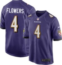 Nike Men's Baltimore Ravens Zay Flowers #4 Purple Game Jersey | Dick's ...