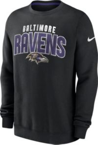 Nike Men s Baltimore Ravens Rewind Shout Black Crew Sweatshirt