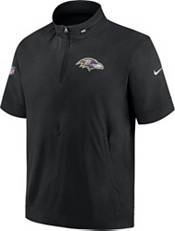 Men's Nike Purple/Black Baltimore Ravens Sideline Player Quarter-Zip Hoodie