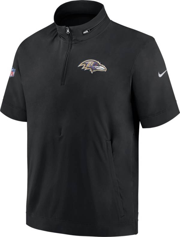 Nike Men's Sideline Coach (NFL Baltimore Ravens) Short-Sleeve Jacket in Black, Size: Medium | 00M400A8G-0BM