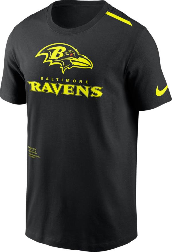 Nike Men's Baltimore Ravens 2023 Volt Black T-Shirt | Dick's Sporting Goods