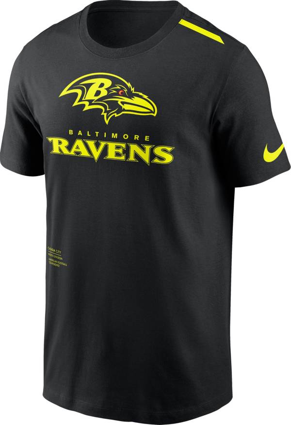 Nike Men's Baltimore Ravens 2023 Volt Black T-Shirt