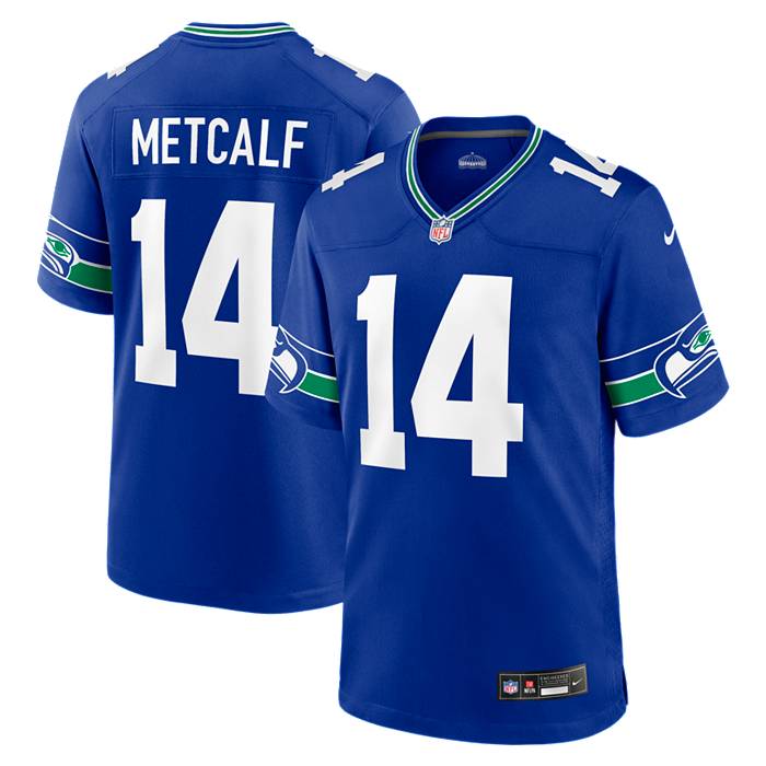 Nike Men's Seattle Seahawks DK Metcalf #14 Alternate Blue Game Jersey