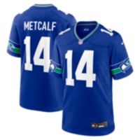 D.K. Metcalf Navy Blue Backer - #14 Football Seattle Seahawks Pullover  Hoodie Size 40/M