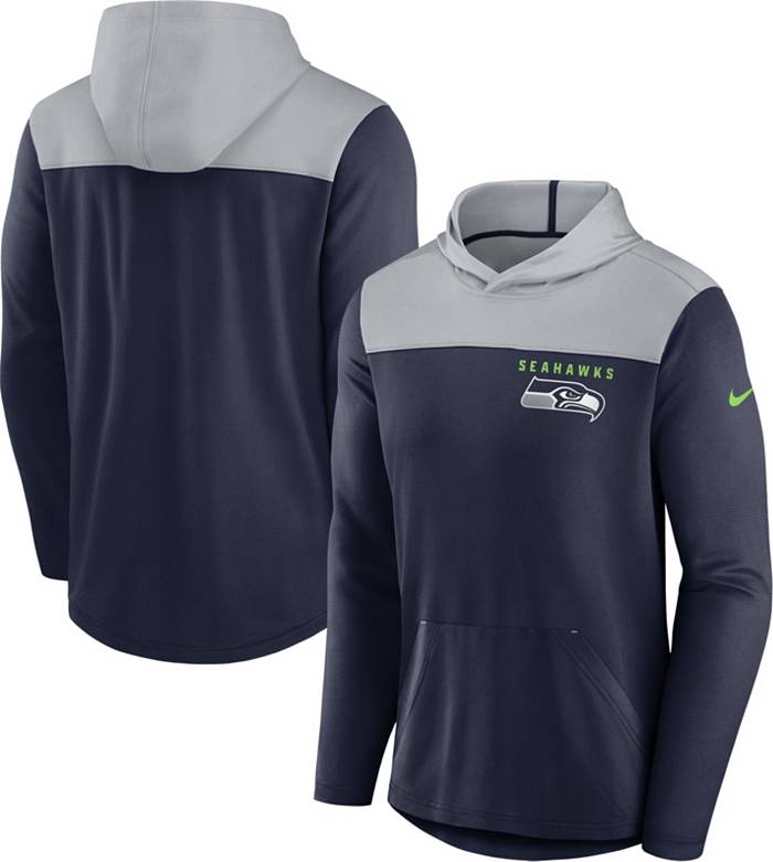 Nike Men's Seattle Seahawks Alternate Navy Hooded Long Sleeve T-Shirt