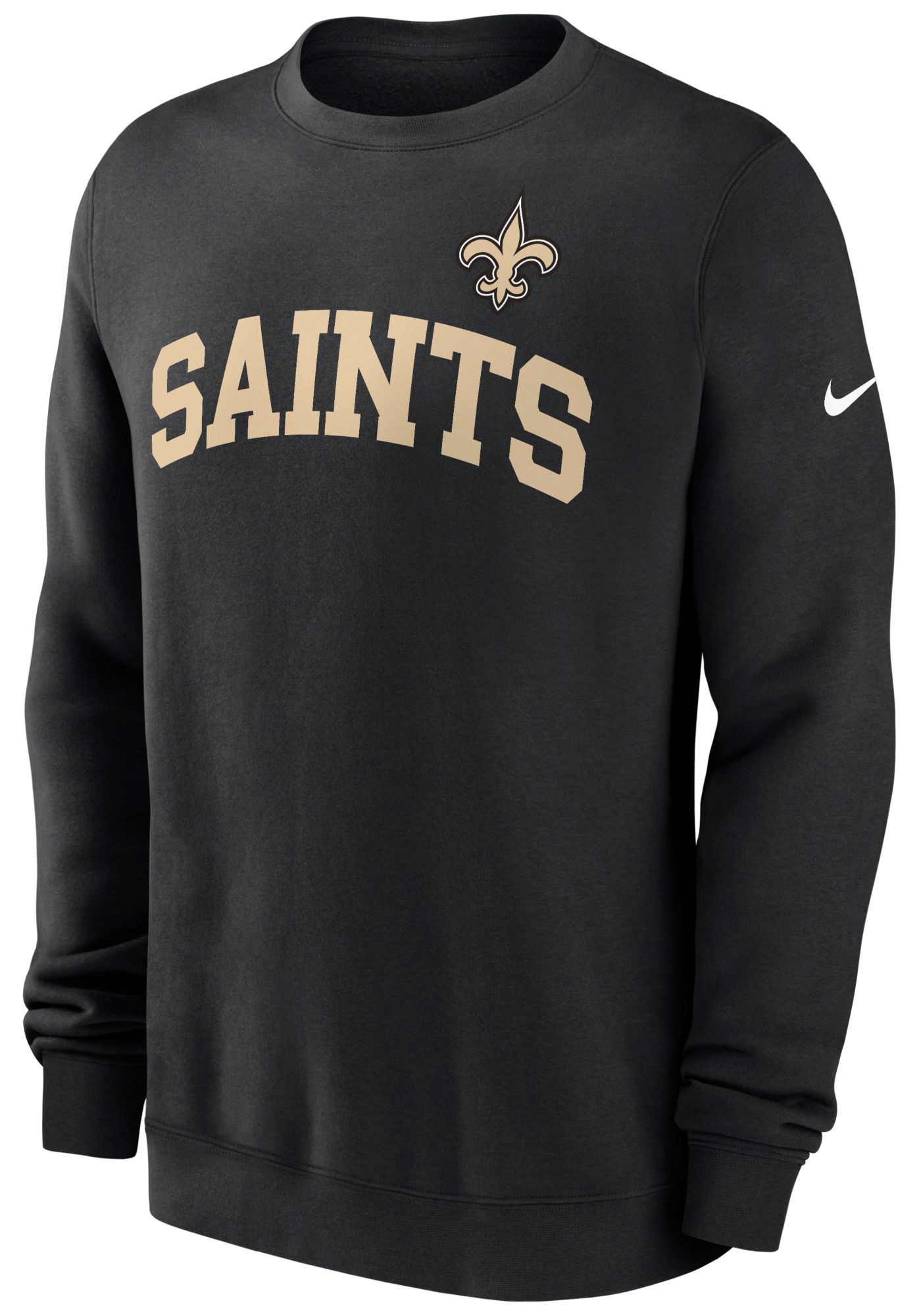 Nike Men's New Orleans Saints Sideline Club Black Long Sleeve Crew Sweatshirt product image