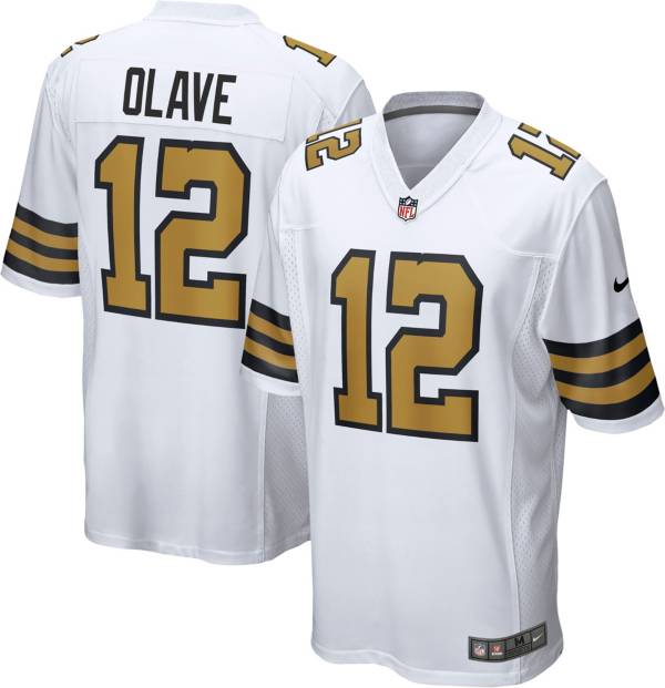 Nike Men's New Orleans Saints Chris Olave #12 White Game Jersey