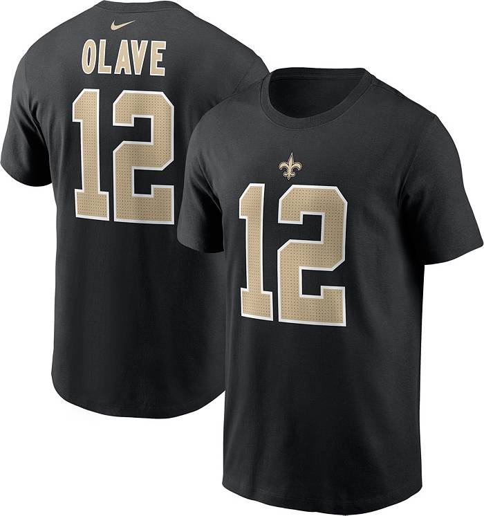 Nike Men's New Orleans Saints Chris Olave #12 Black T-Shirt