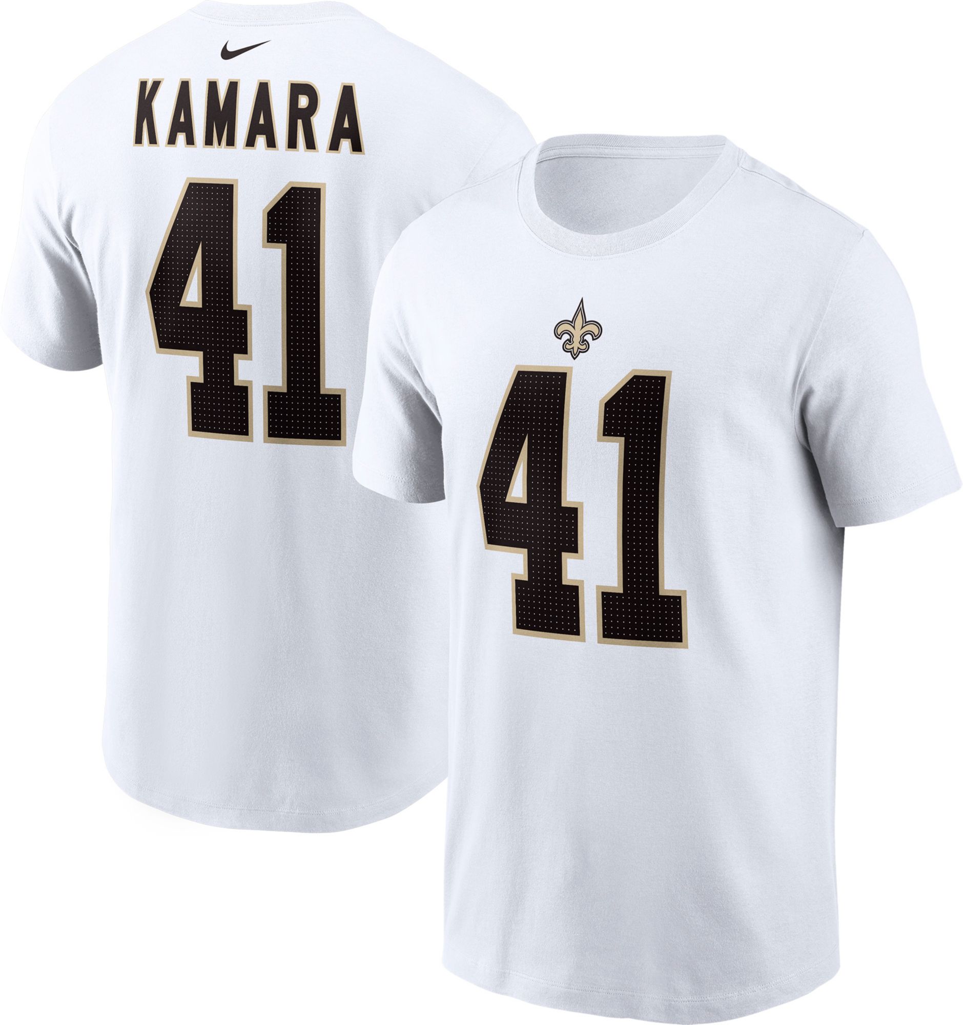 Nike Men's New Orleans Saints Alvin Kamara #41 White T-Shirt product image