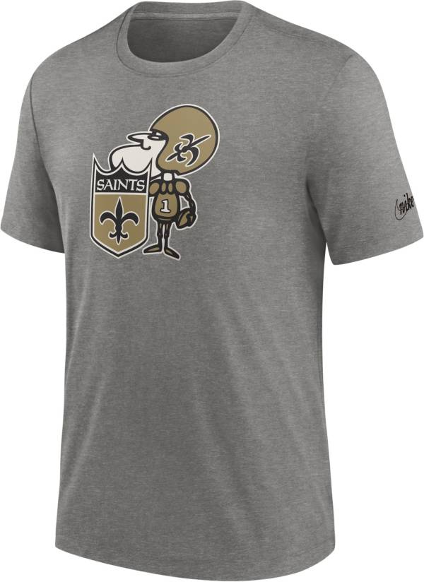 Men's Nike Black New Orleans Saints Rewind Logo Tri-Blend T-Shirt Size: Medium