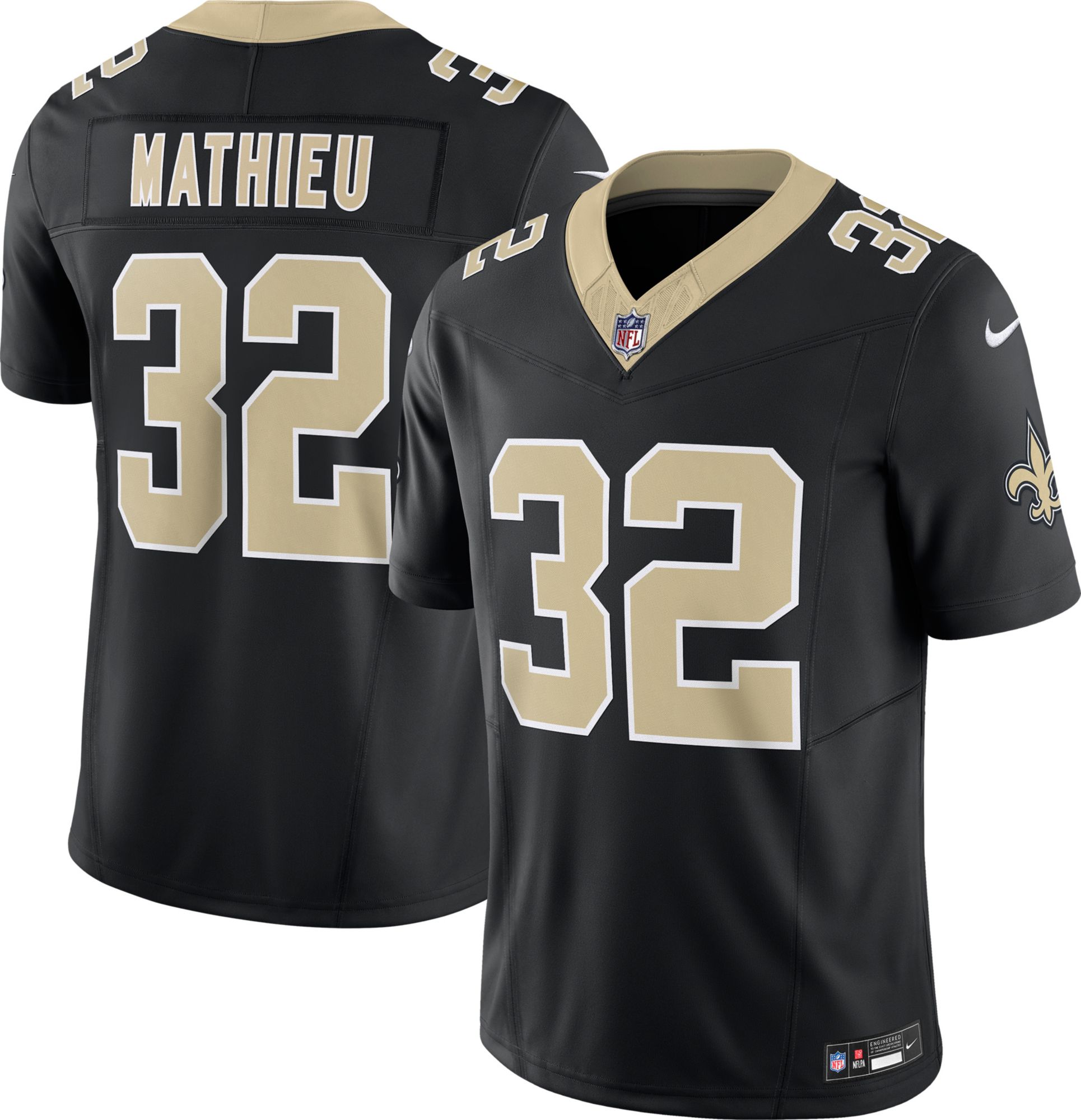 Nike Men's New Orleans Saints Tyrann Mathieu #32 Vapor F.U.S.E. Black Limited Jersey product image