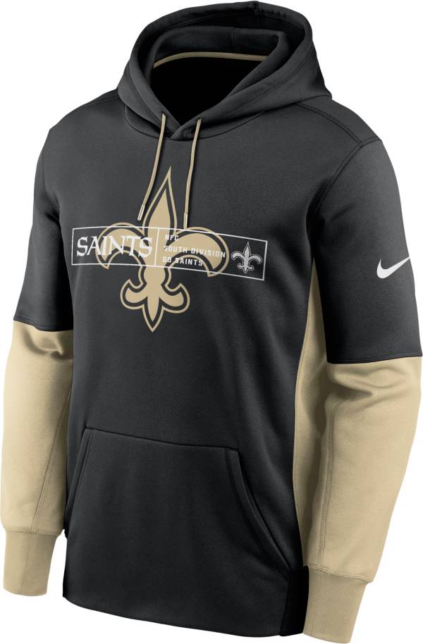 Nike Men's New Orleans Saints Overlap Black Pullover Hoodie