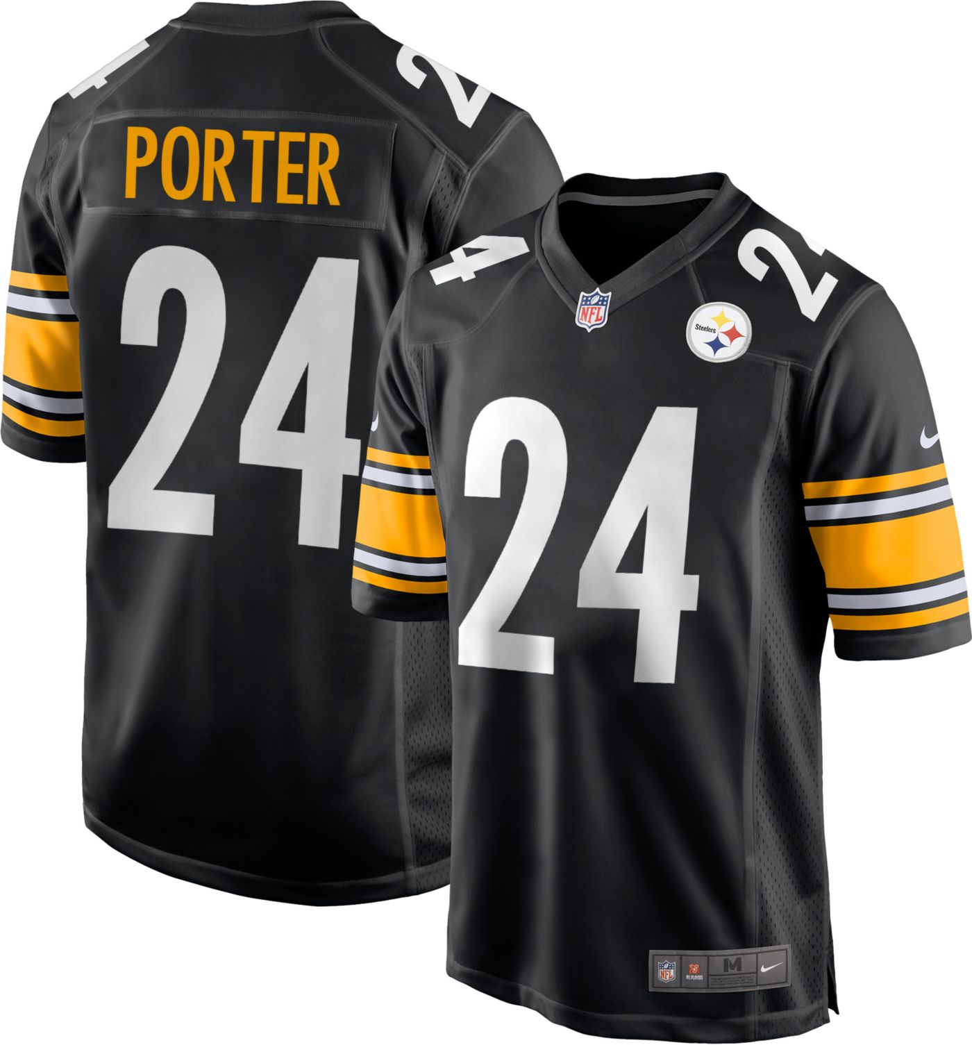 Nike Men s Pittsburgh Steelers Joey Porter Jr. 24 Black Game Jersey Dick s Sporting Goods