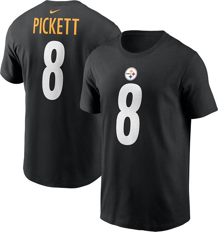 Nike Men's Pittsburgh Steelers Kenny Pickett #8 Black T-Shirt