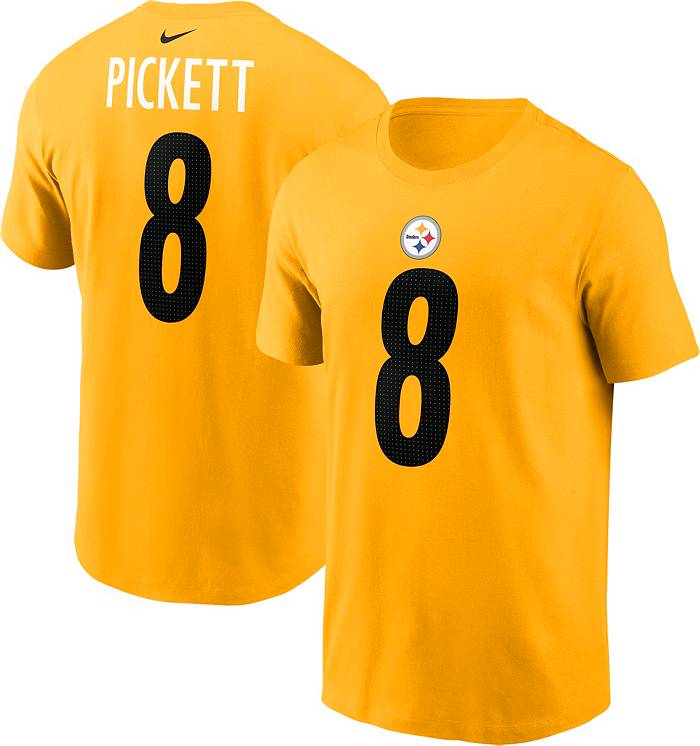 Nike Men's Pittsburgh Steelers Kenny Pickett #8 Gold T-Shirt
