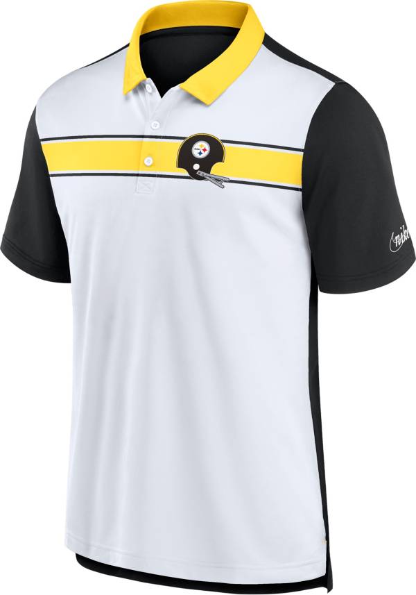 Nike Men's Pittsburgh Steelers Rewind White/Gold Polo product image