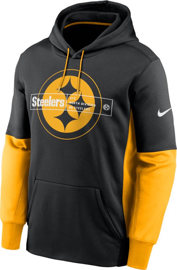 Nike Men's Pittsburgh Steelers Overlap Black Pullover Hoodie