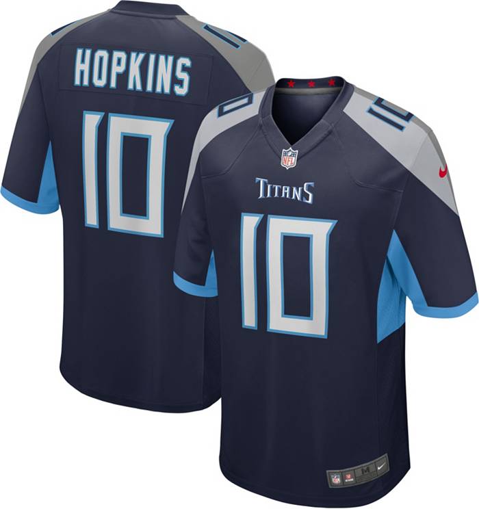 Nike Men's Tennessee Titans DeAndre Hopkins #10 Navy Game Jersey