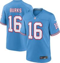 Nike Men's Tennessee Titans Treylon Burks #16 Navy Game Jersey