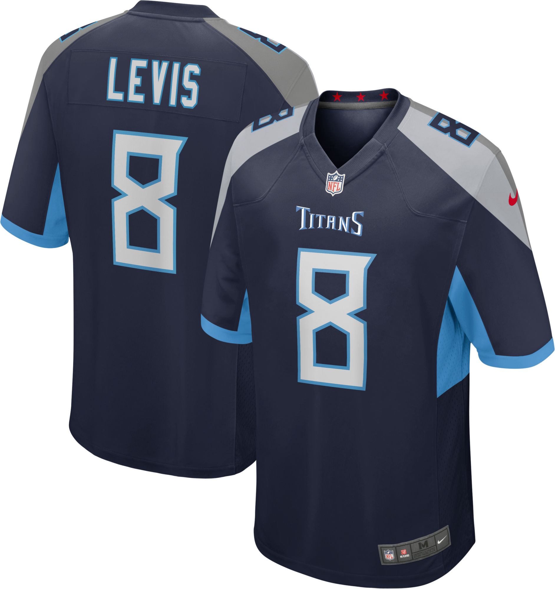 Nike Men's Tennessee Titans Will Levis #8 Navy Game Jersey product image