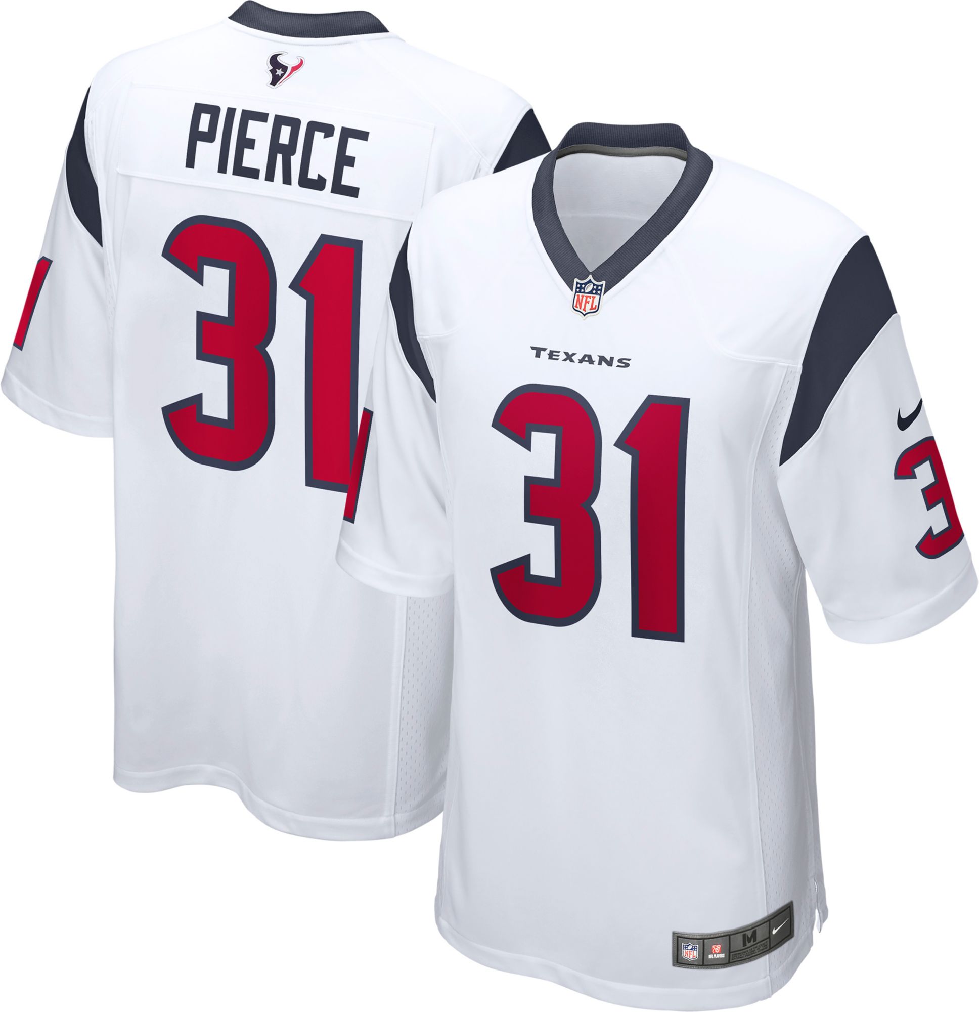 Nike Men's Houston Texans Dameon Pierce #31 White Game Jersey product image