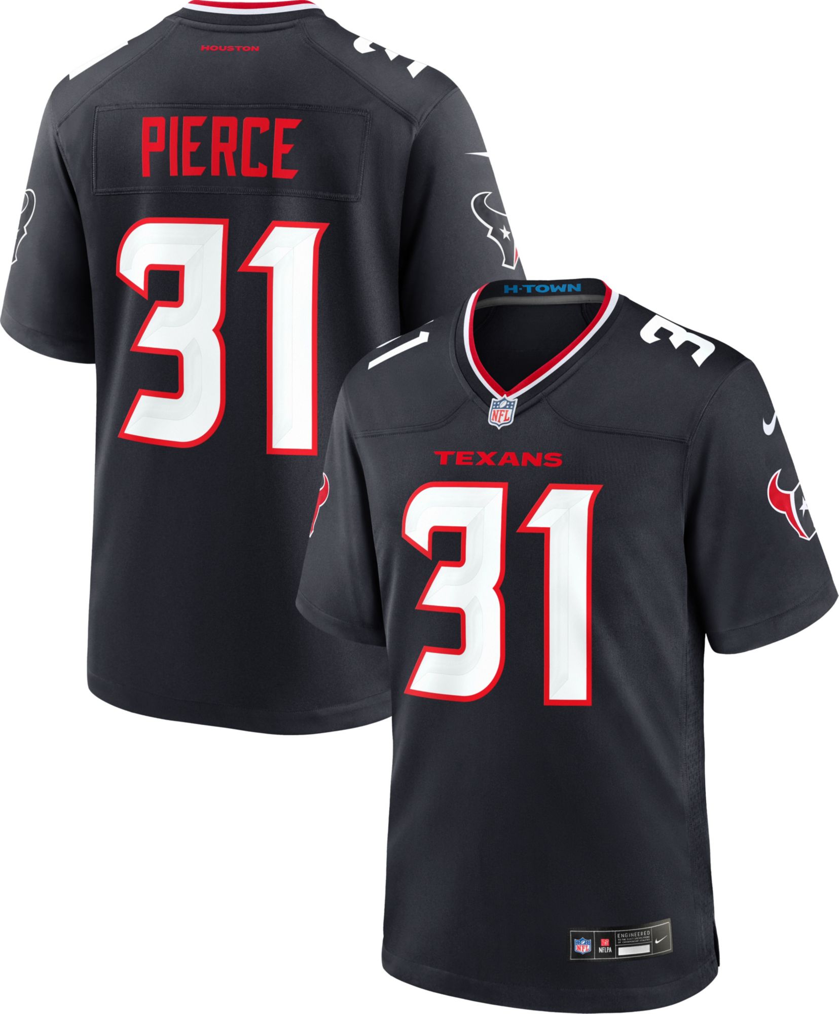 Nike Men's Houston Texans Dameon Pierce #31 Navy Blue Game Jersey product image