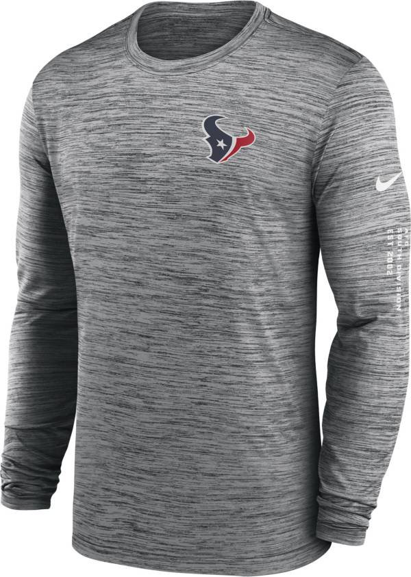 Nike Men's Houston Texans Sideline Alt Anthracite Velocity Long Sleeve ...