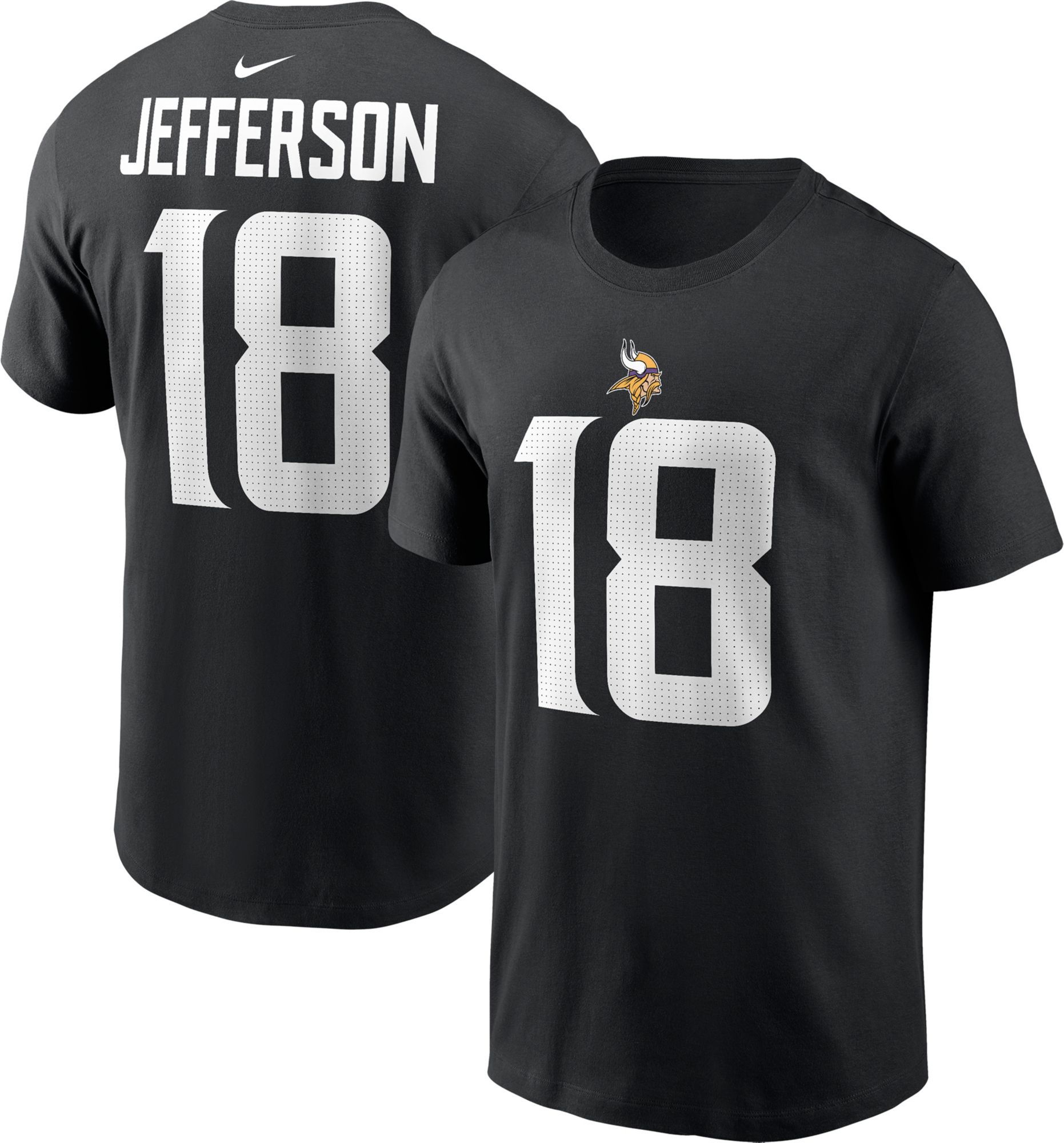 Minnesota Minnesota Vikings No18 Justin Jefferson Men's Nike Leopard Print Fashion Vapor Limited NFL Jersey Black