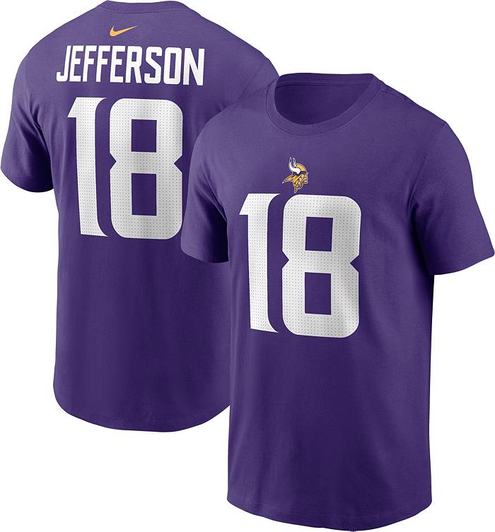 Nike Men's Minnesota Vikings Justin Jefferson #18 Purple T-Shirt