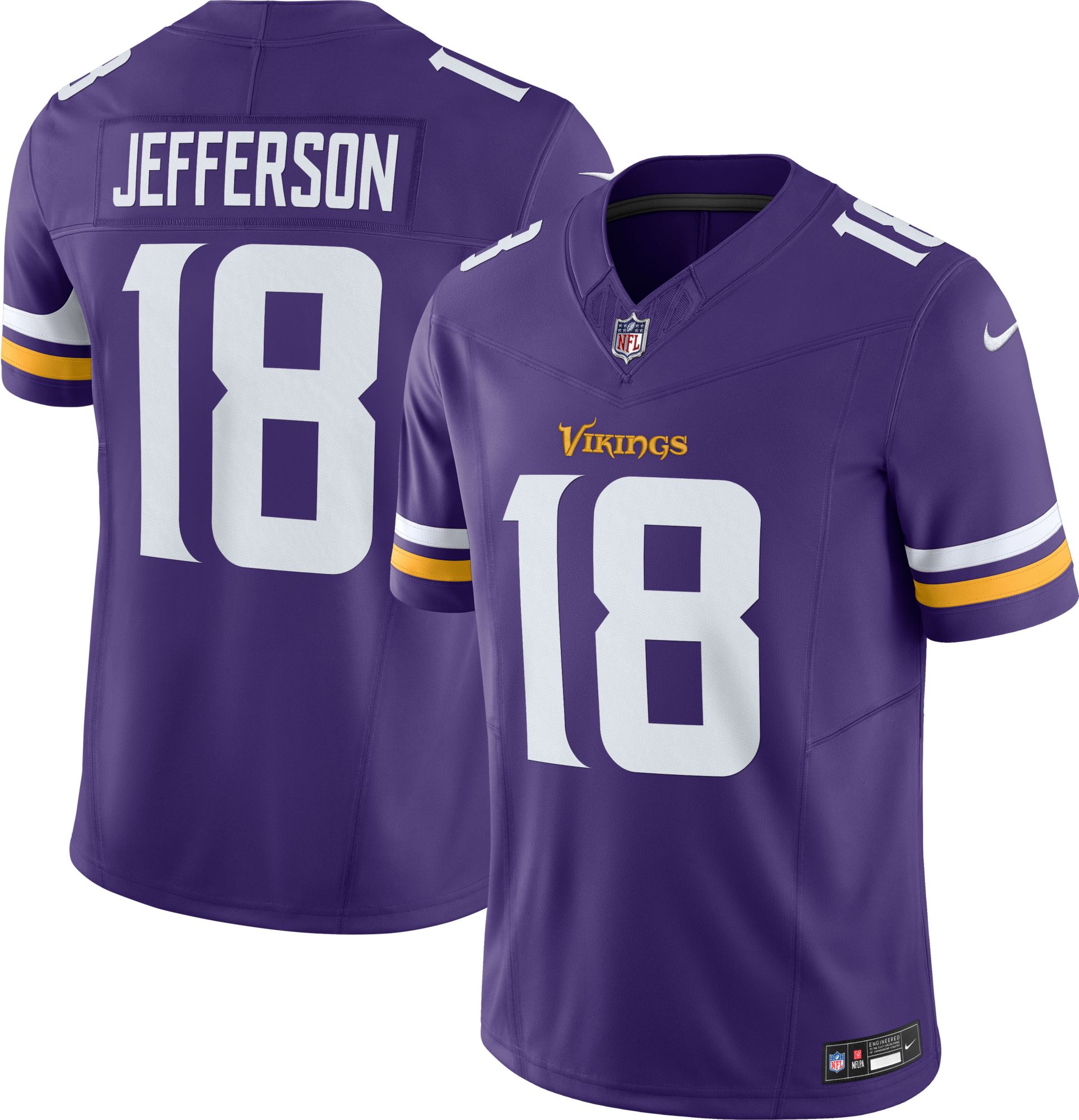 Nike Men's Minnesota Vikings Justin Jefferson #18 Vapor F.U.S.E. Purple Limited Jersey product image