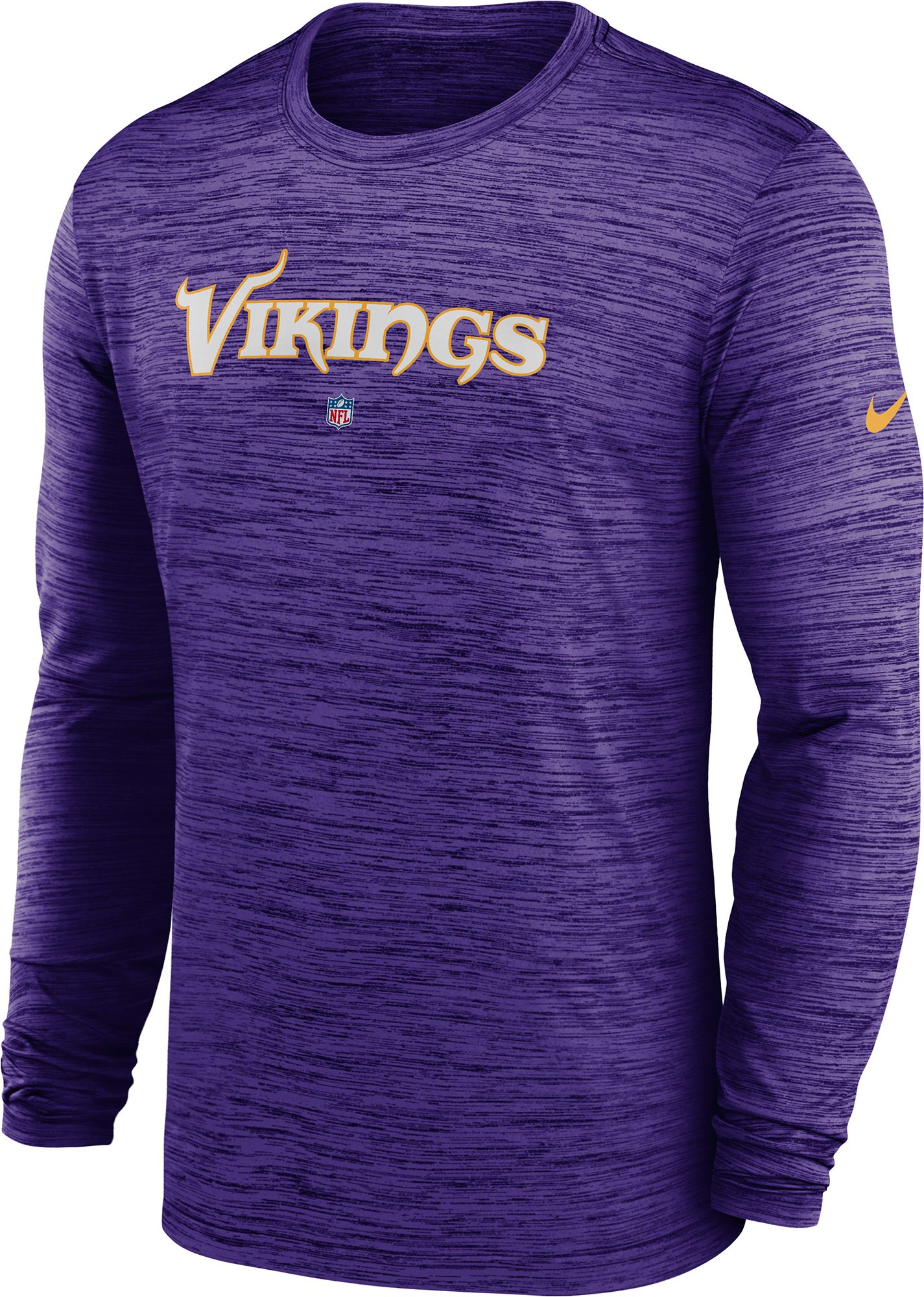 Nike Men's Minnesota Vikings Sideline Velocity Purple Long Sleeve T-Shirt