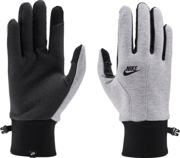 NIKE MENS WINTER GLOVES BLACK TECH FLEECE THERMAL WARM GRIP TOUCH