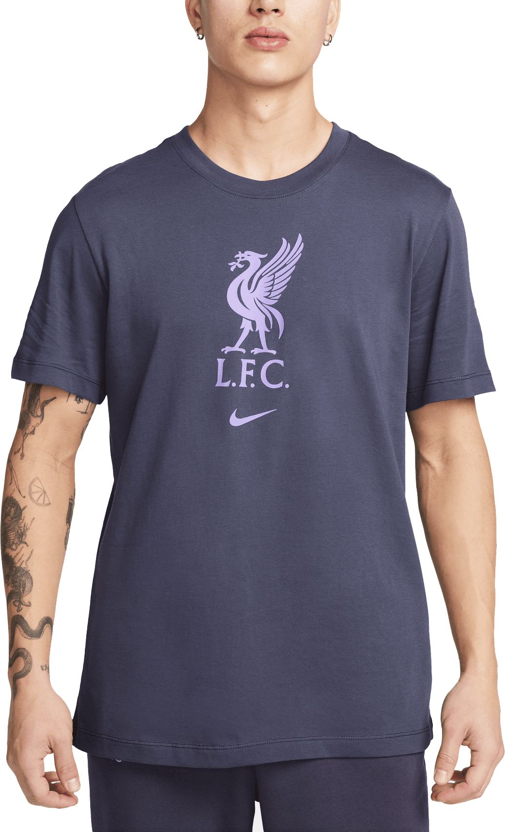 Nike Adult Liverpool FC 2023 Crest Purple T-Shirt